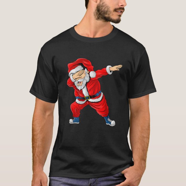 Cool Santa Claus Dab Dancing Christmas Funny Xmas  T-Shirt (Front)