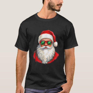 Cool Santa Claus Face Retro Sunglasses Christmas M T-Shirt
