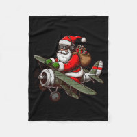 Cool Santa Claus Flying Airplane Pajama Christmas