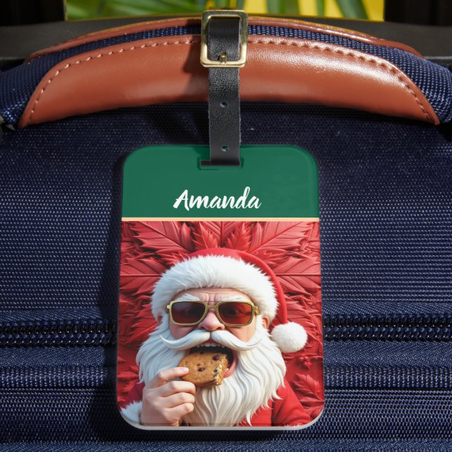 Cool Santa Claus Luggage Tag (Front Insitu 2)