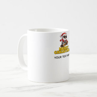 Cool Santa Claus Skateboarding Merry Christmas Coffee Mug