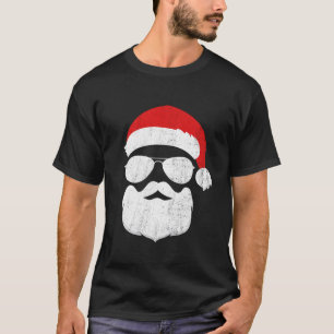 Cool santa claus with sunglasses for christmas fam T-Shirt