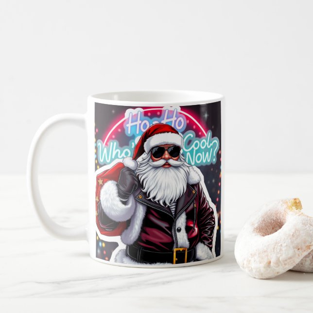 Cool Santa Coffee Mug (With Donut)