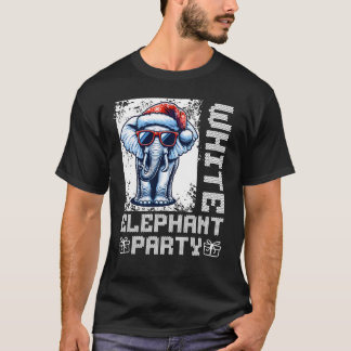 Cool Santa Elephant White Elephant Party T-Shirt