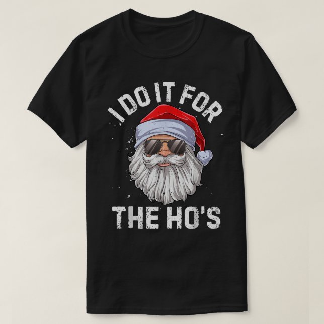 Cool Santa Funny Christmas Design T-Shirt (Design Front)