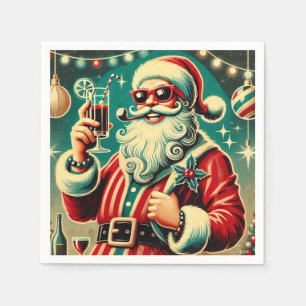 Cool Santa Funny Christmas Napkin