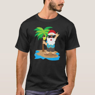Cool Santa Hawaiian  Summer Christmas In July T-Shirt
