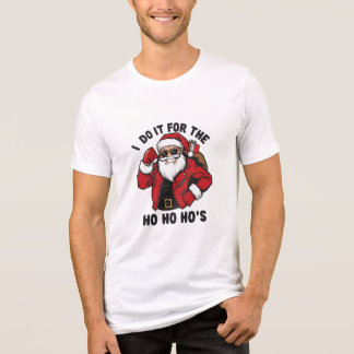 Cool Santa I Do It For The Ho Ho Hos Tri-Blend Shirt