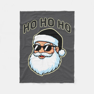 Cool Santa In Black Hat Sungles Graphic 2  Fleece Blanket
