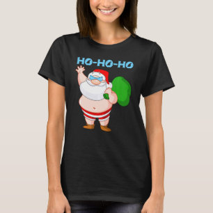Cool Santa In Swimsuit Wish Christmas Was In The S T-Shirt