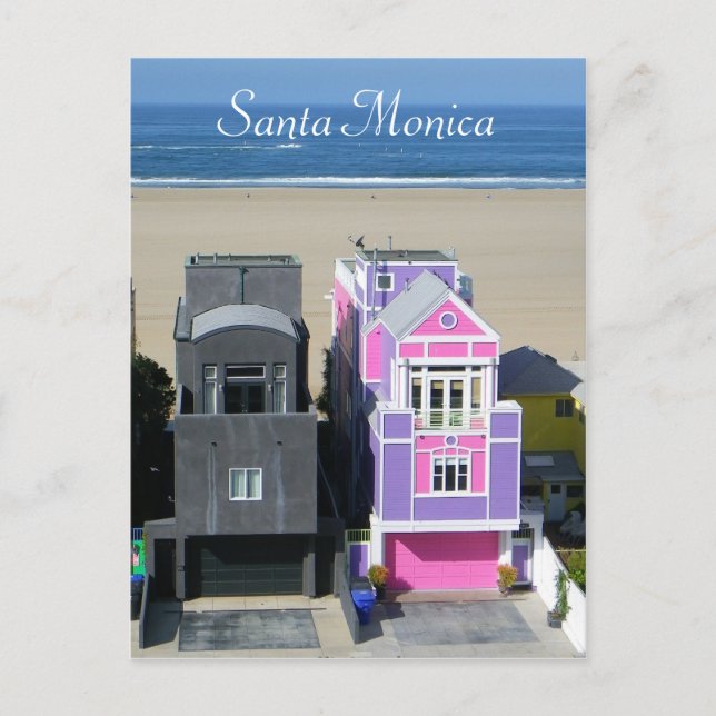 Cool Santa Monica Houses Postcard! Postcard (Front)