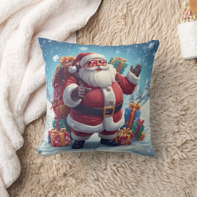 Cool Santa Pillow – Festive Charm for Cozy Spaces (Blanket)