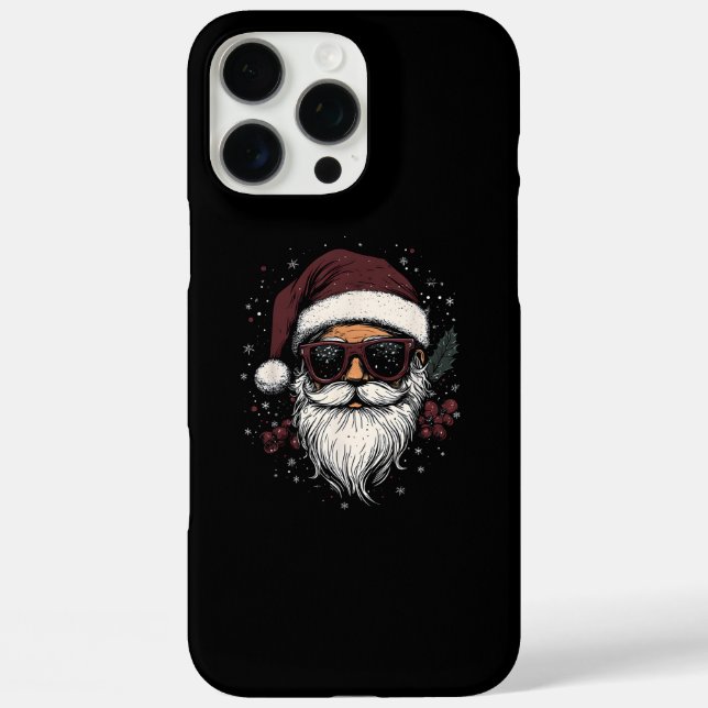 Cool Santa with Sunglasses Christmas Case-Mate iPhone Case (Back)