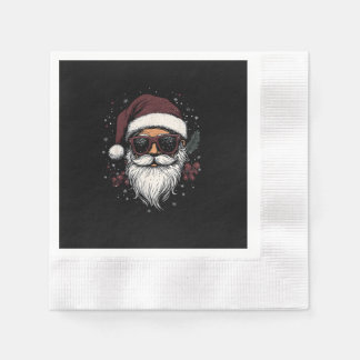 Cool Santa with Sunglasses Christmas Napkin