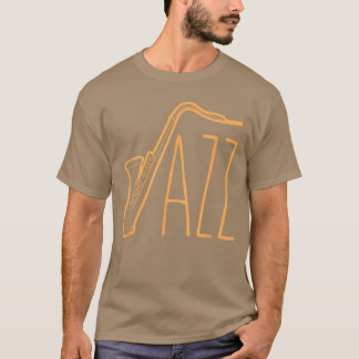 Cool Saophone for Men Women Jazz Music Band Musici T-Shirt