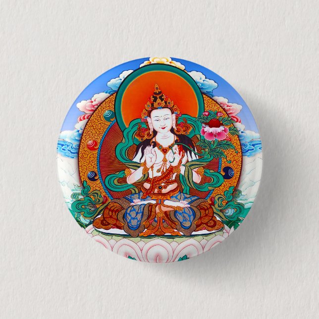 Cool  Sarvanivarana Viskambhin Bodhisattva Mahasat 3 Cm Round Badge (Front)
