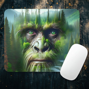 Cool Sasquatch in the Woods Mouse Mat