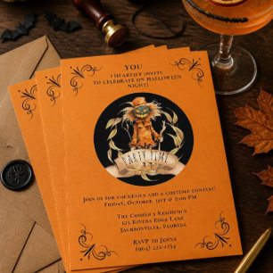 Cool Scarecrow Halloween Party Invite