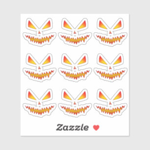 Cool scary Jack O'Lantern face Halloween pattern