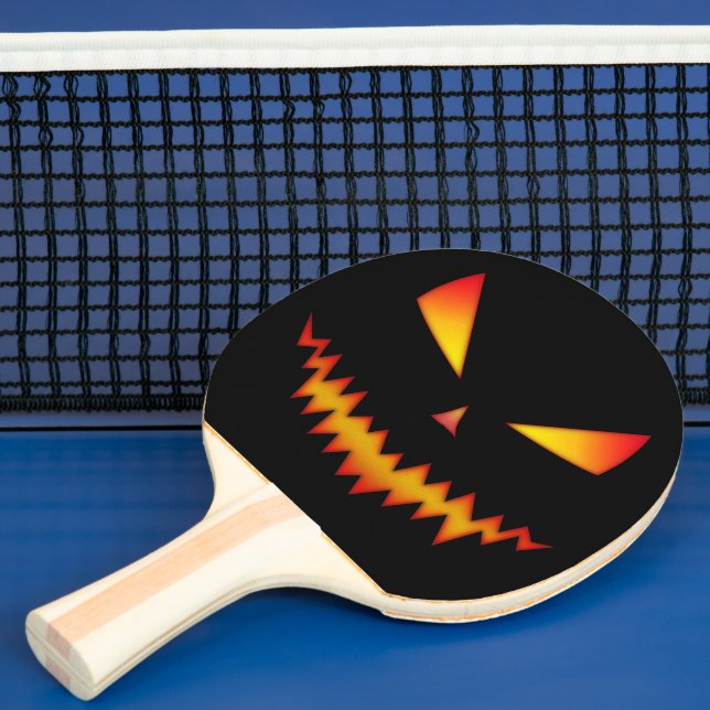 Cool scary Jack O'Lantern face Halloween Ping Pong Paddle (Insitu)