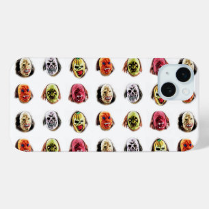 Cool Scary Mask Pattern iPhone 15 Mini Case