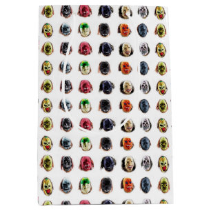 Cool Scary Mask Pattern Medium Gift Bag