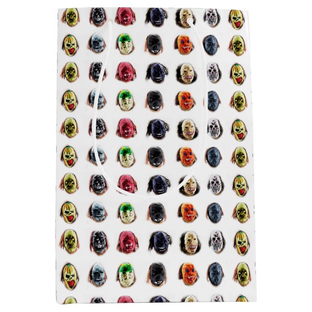 Cool Scary Mask Pattern Medium Gift Bag (Front)