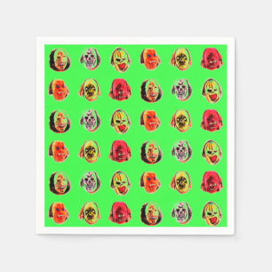 Cool Scary Mask Pattern Napkin