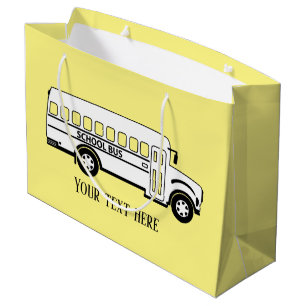 cool School bus drivers add text  Large Gift Bag