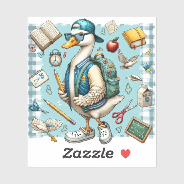 Cool School Duck back to school Stickers (Sheet)