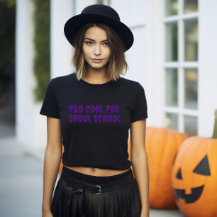 Cool school halloween teacher purple typography T-Shirt