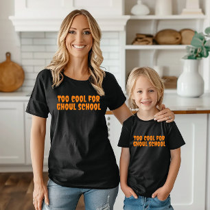 Cool school halloween teachert orange ypography T-Shirt