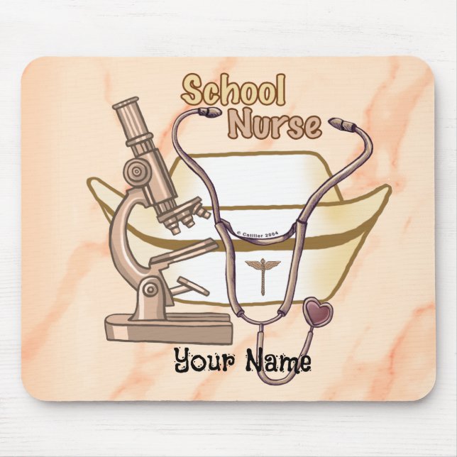 Cool School Nurse Mouse Mat (Front)