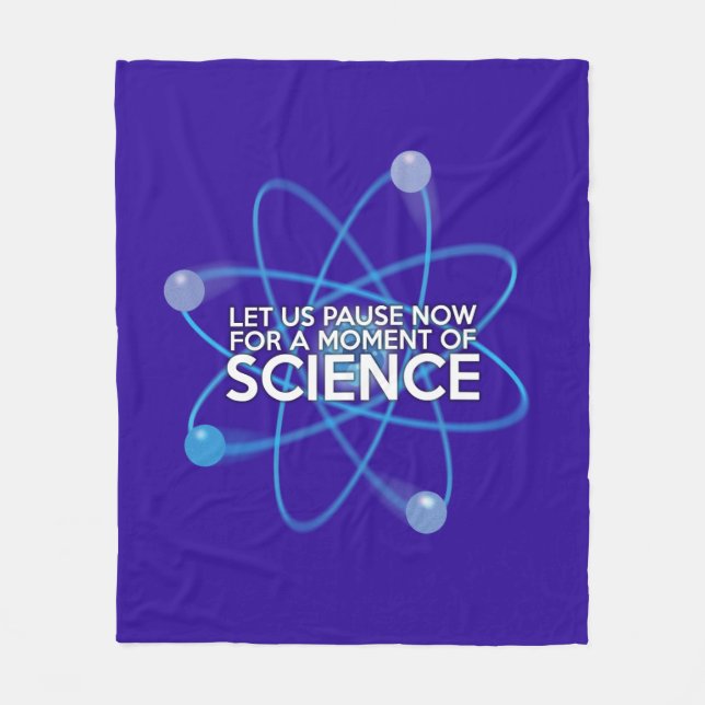 Cool Science Quote Modern Funny Saying Fleece Blanket (Front)
