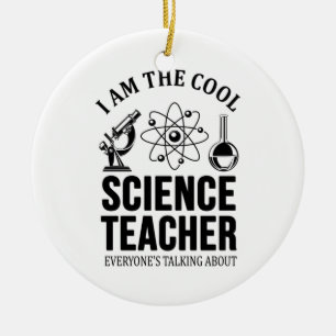 Cool Science Teacher Ceramic Tree Decoration