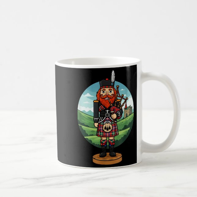 Cool Scottish Nutcracker Bagpes  Coffee Mug (Right)