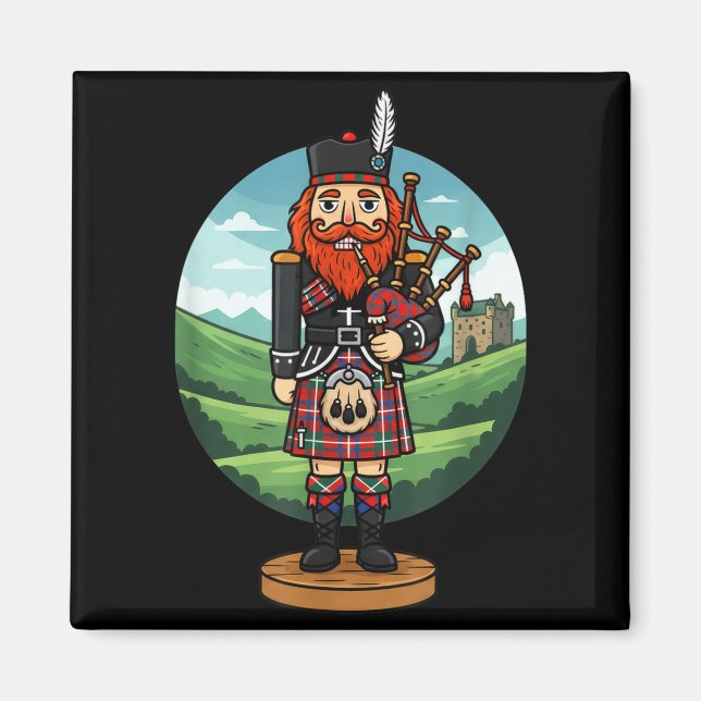 Cool Scottish Nutcracker Bagpes  Magnet (Front)