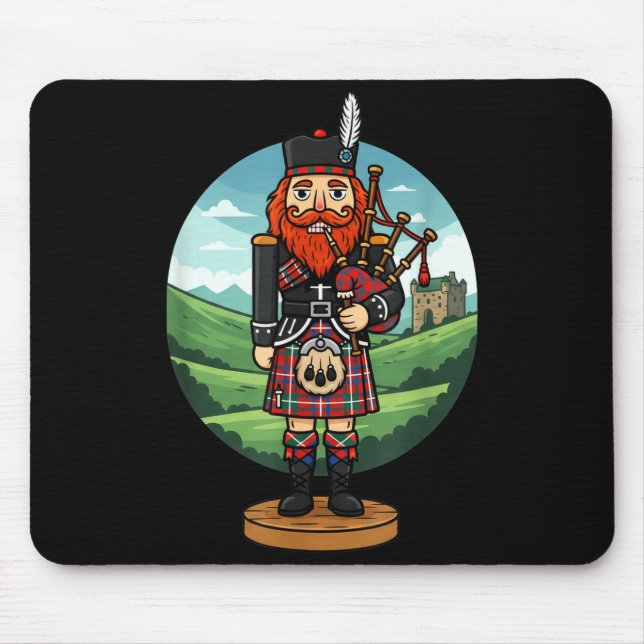 Cool Scottish Nutcracker Bagpes  Mouse Mat (Front)