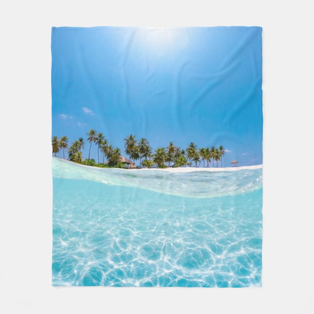 Cool Sea Animals Fleece Blanket (Front)