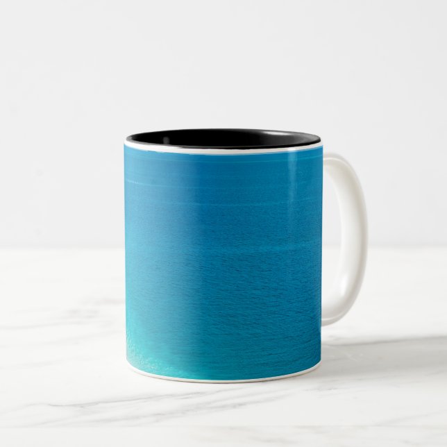 Cool Sea Animals Two-Tone Coffee Mug (Front Right)