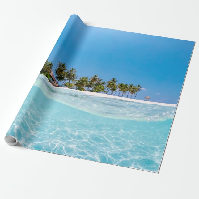 Cool Sea Animals Wrapping Paper (Unrolled)