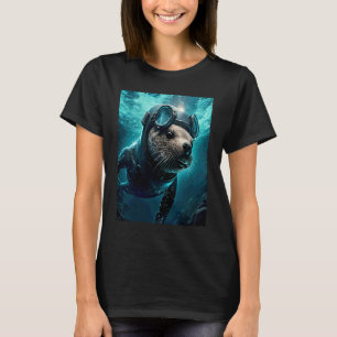 Cool Sea Otter Costume Scuba Diving Otter  1 T-Shirt