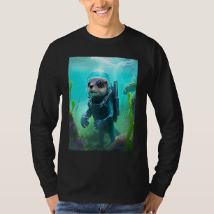 Cool Sea Otter Costume Scuba Diving Otter  2 T-Shirt