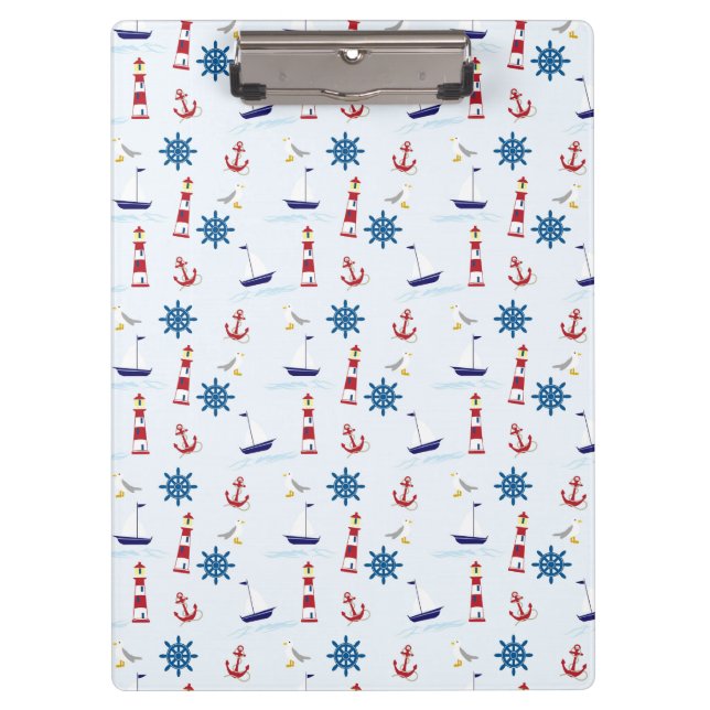 Cool Sea Symbols Clipboard (Front)