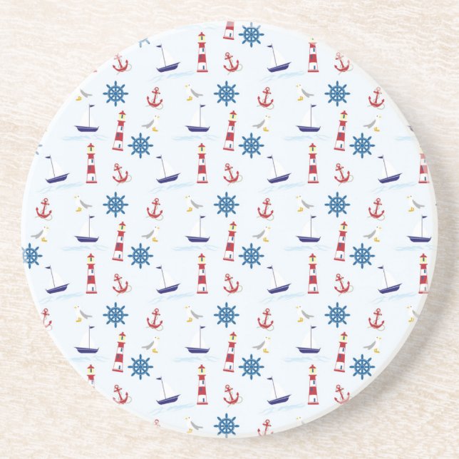 Cool Sea Symbols Coaster (Front)