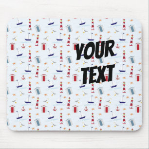 Cool Sea Symbols Mouse Mat