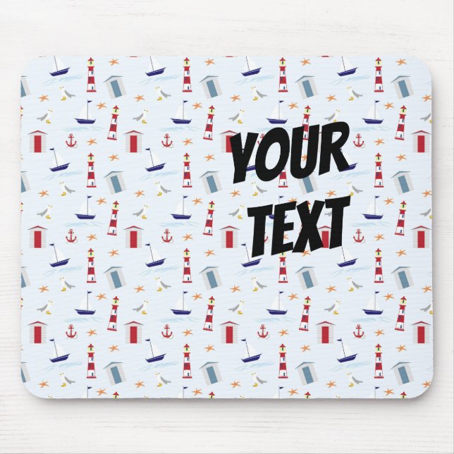 Cool Sea Symbols Mouse Mat (Front)