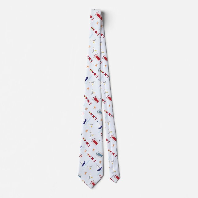 Cool Sea Symbols Tie (Front)