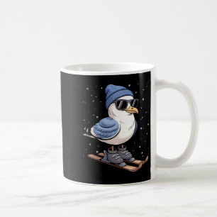Cool Seagull On Skis - Nordic Winter Seagulls Aprè Coffee Mug