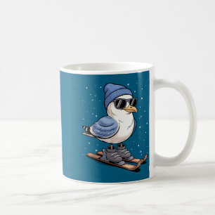 Cool Seagull On Skis - Nordic Winter Seagulls Aprè Coffee Mug